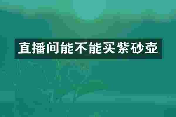 直播间能不能买紫砂壶