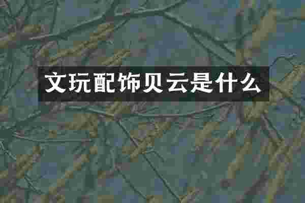 文玩配饰贝云是什么