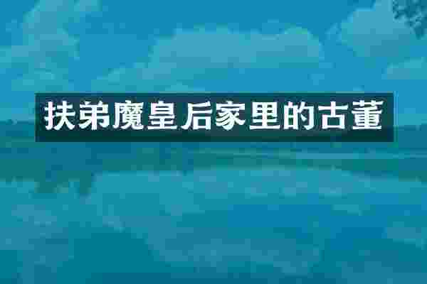 扶弟魔皇后家里的古董