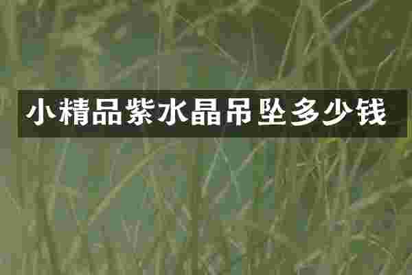 小精品紫水晶吊坠多少钱