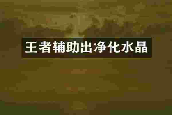 王者辅助出净化水晶