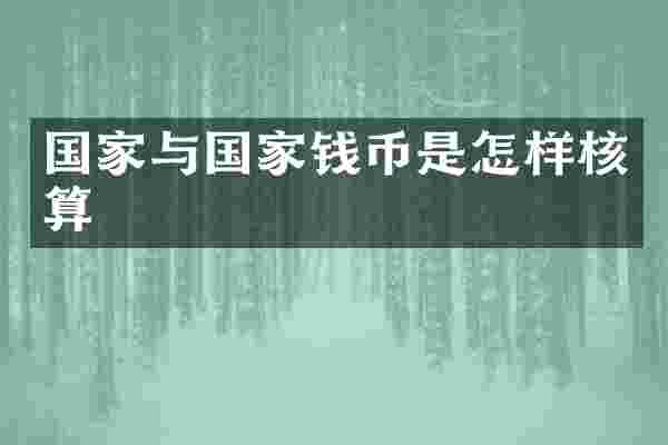 国家与国家钱币是怎样核算