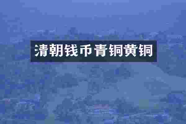 清朝钱币青铜黄铜