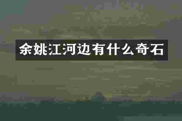 余姚江河边有什么奇石