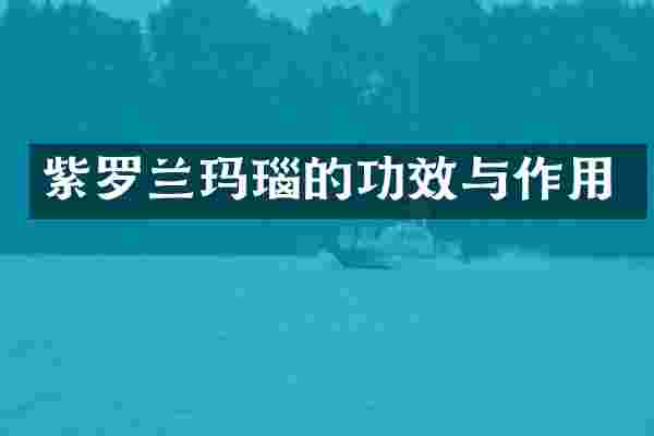 紫罗兰玛瑙的功效与作用