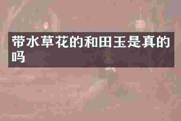 带水草花的和田玉是真的吗
