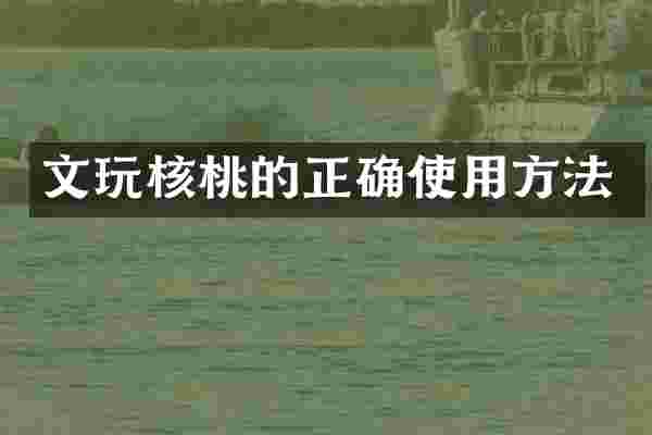 文玩核桃的正确使用方法