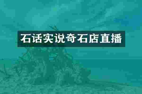 石话实说奇石店直播