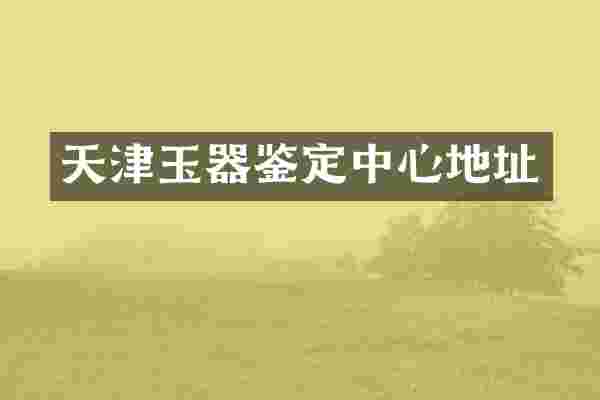 天津玉器鉴定中心地址