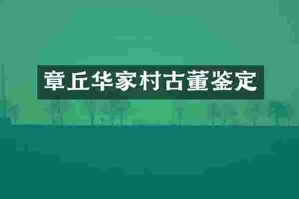 章丘华家村古董鉴定