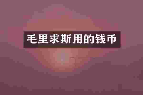 毛里求斯用的钱币