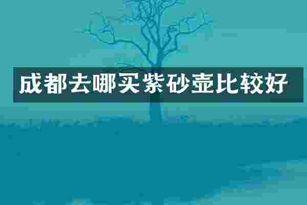 成都去哪买紫砂壶比较好