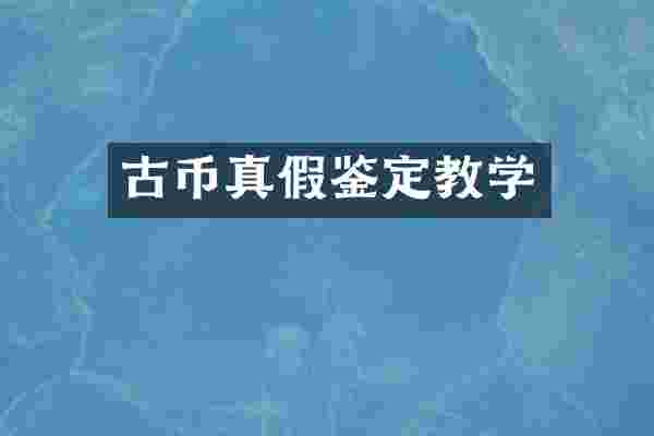 古币真假鉴定教学