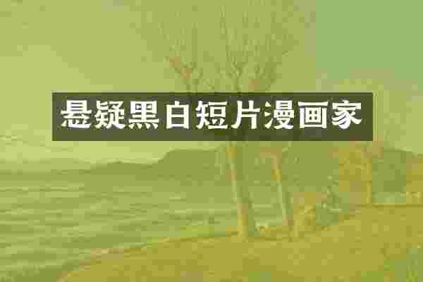悬疑黑白短片漫画家