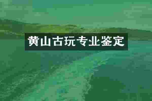 黄山古玩专业鉴定