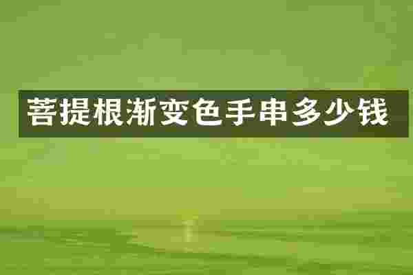 菩提根渐变色手串多少钱