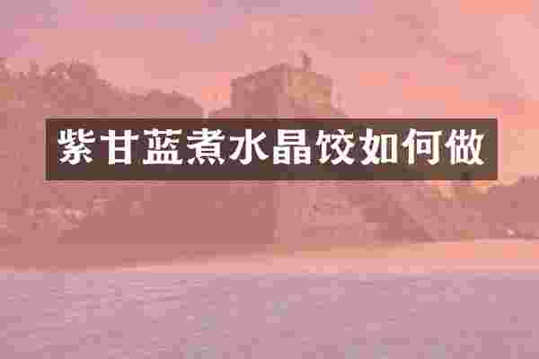 紫甘蓝煮水晶饺如何做