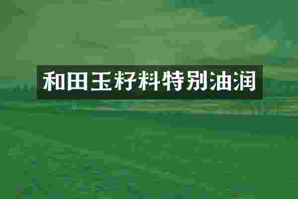 和田玉籽料特别油润
