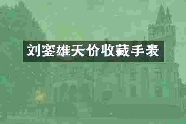 刘銮雄天价收藏手表