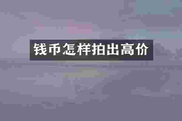 钱币怎样拍出高价