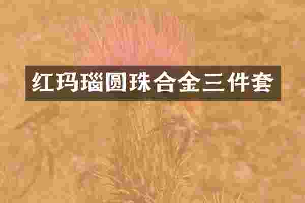 红玛瑙圆珠合金三件套
