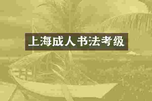 上海成人书法考级