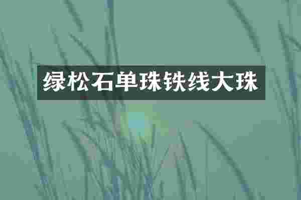 绿松石单珠铁线大珠
