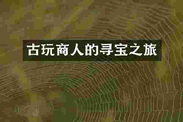 古玩商人的寻宝之旅