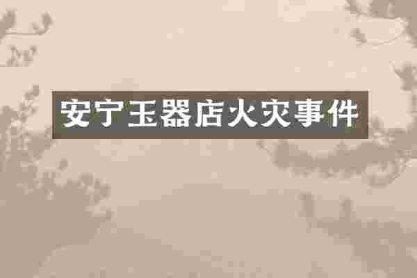 安宁玉器店火灾事件