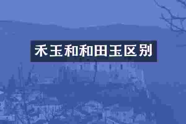 禾玉和和田玉区别