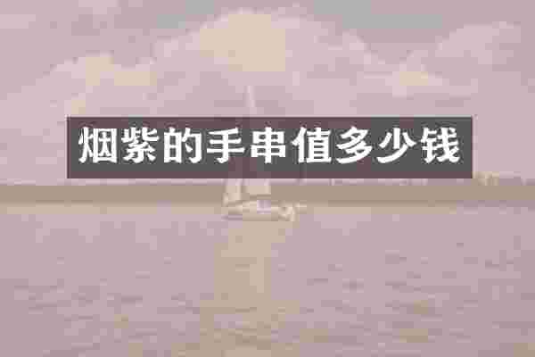 烟紫的手串值多少钱