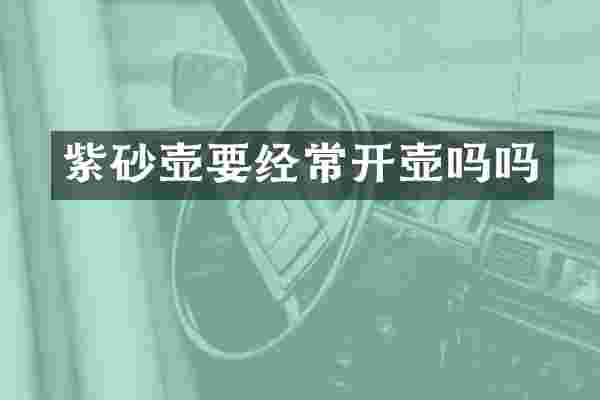 紫砂壶要经常开壶吗吗