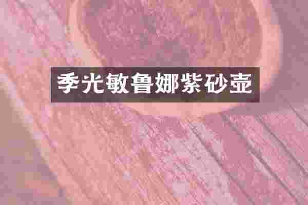 季光敏鲁娜紫砂壶