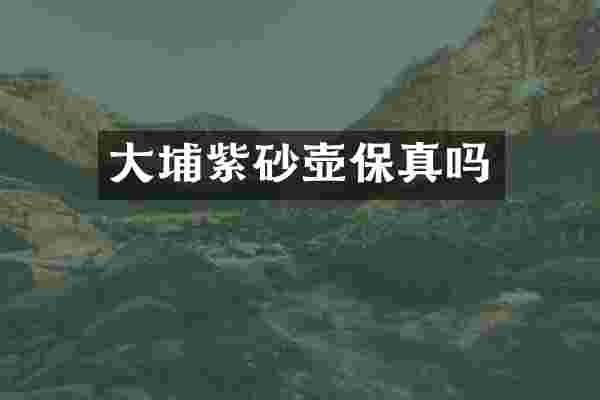 大埔紫砂壶保真吗