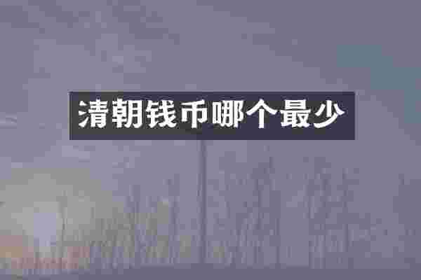 清朝钱币哪个最少