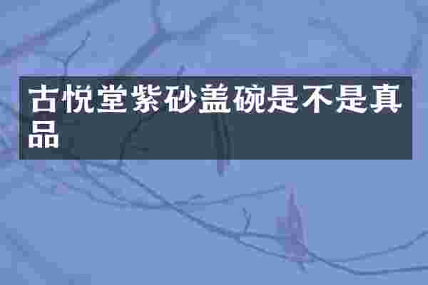 古悦堂紫砂盖碗是不是真品