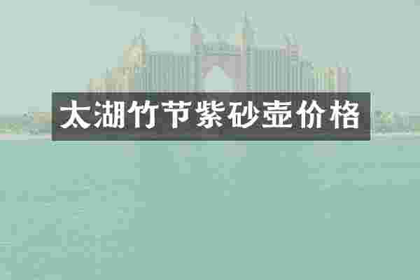 太湖竹节紫砂壶价格