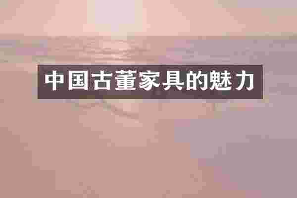 中国古董家具的魅力