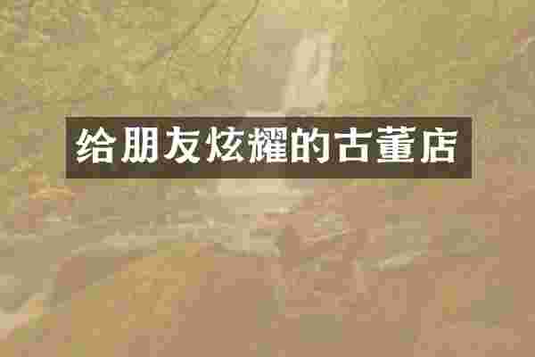 给朋友炫耀的古董店