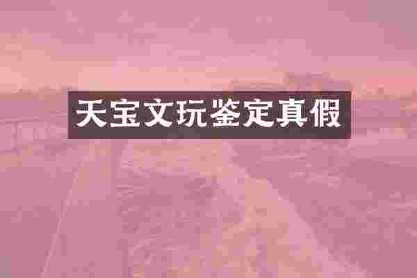 天宝文玩鉴定真假