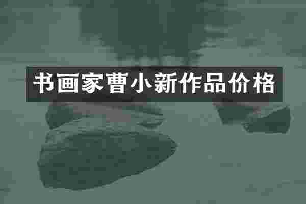 书画家曹小新作品价格