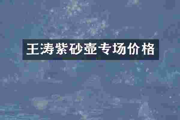 王涛紫砂壶专场价格