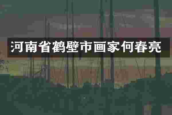 河南省鹤壁市画家何春亮