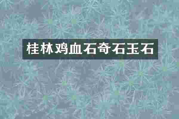 桂林鸡血石奇石玉石