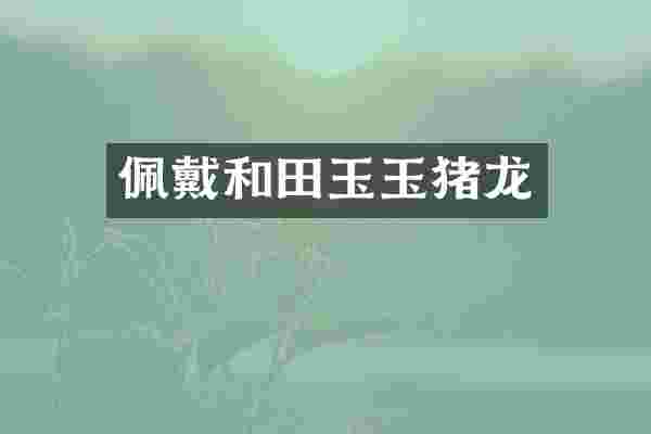 佩戴和田玉玉猪龙