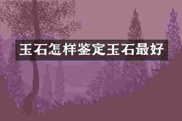 玉石怎样鉴定玉石最好