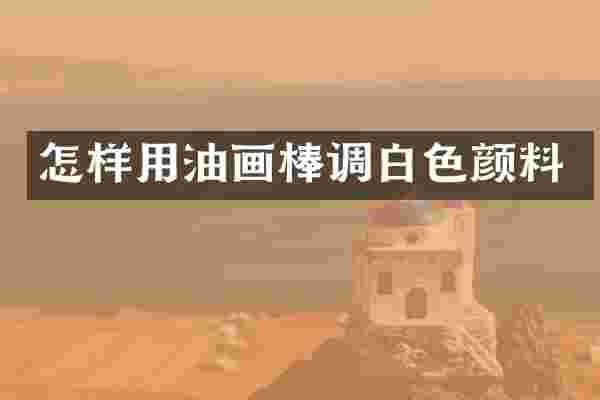 怎样用油画棒调白色颜料