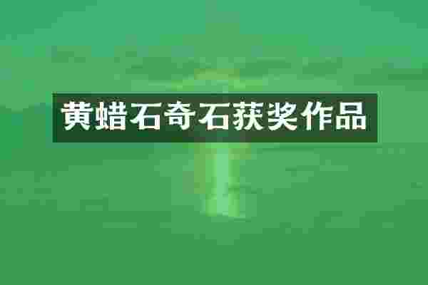 黄蜡石奇石获奖作品
