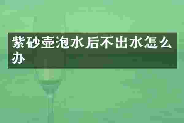 紫砂壶泡水后不出水怎么办