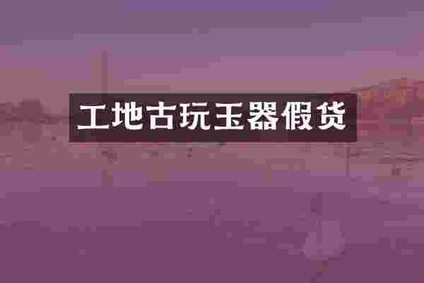工地古玩玉器假货